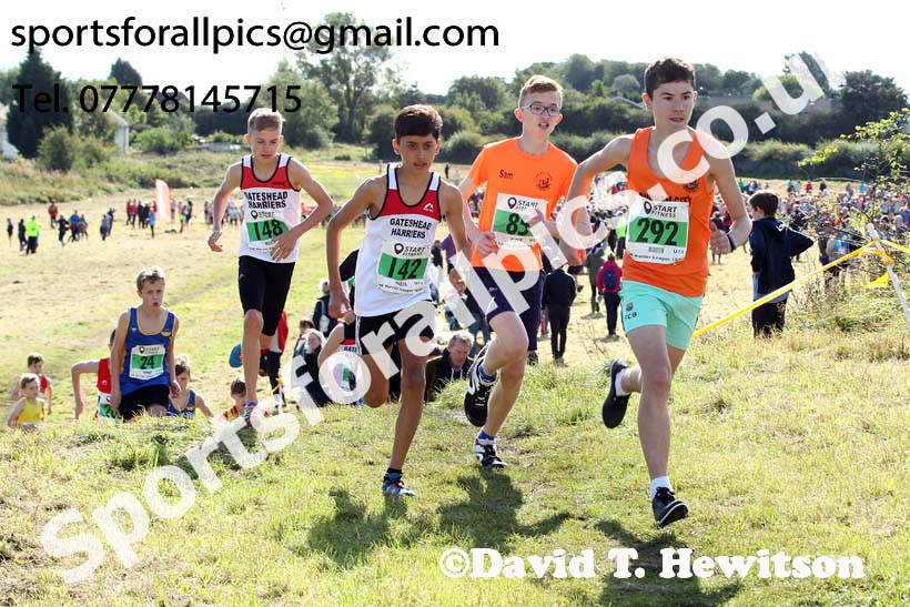 Boys under-13s 2019 Start Fitness Harrier league, Wrekenton, Gateshead. Photo: David T. Hewitson/Sports for All Pics
